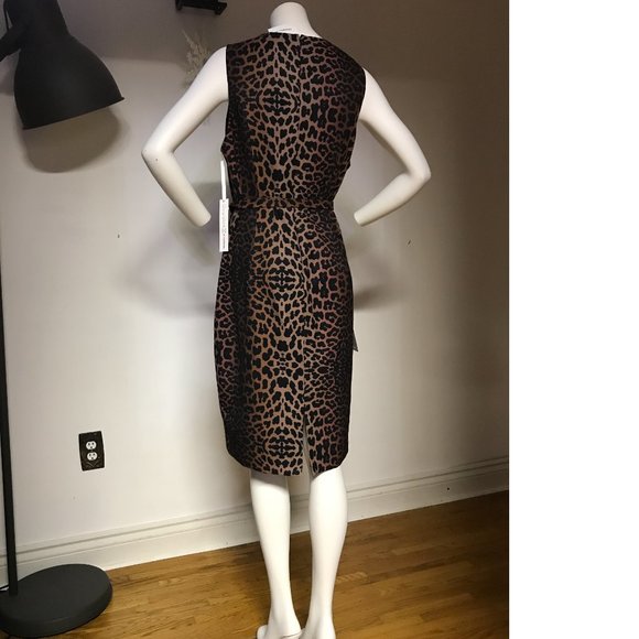 NWT CANADA made LeChateau Roxy Earle Leopard animal print bodycon cocktail dress - Picture 3 of 6